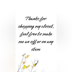 Thanks for shopping